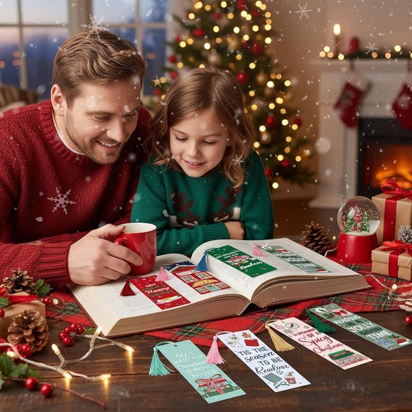 30 Funny and Cozy Christmas Bookmarks, NWT - Picture 5 of 7